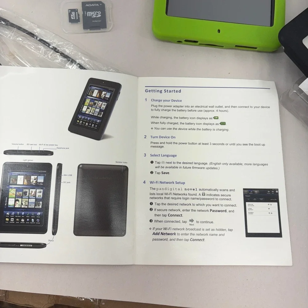 Pandigital Novel 7 Color Multimedia eReader Android WiFi Tablet BN WORKING Case